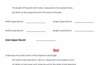 worksheet on upper and lower bounds