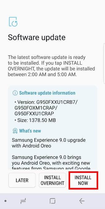 How To Install Galaxy S8 Android Oreo Update For Galaxy S8 And S8