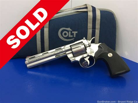 1984 Colt Python Silver Snake 6 Ultra Rare 1 Of Only 250 Ever Made