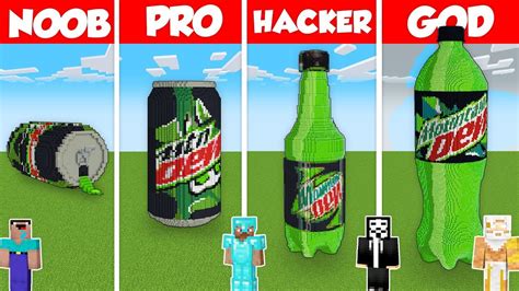 Mountain Dew Soda Base Build Challenge Minecraft Battle Noob Vs Pro
