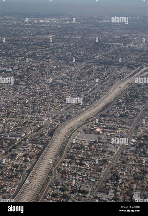 Los Angeles County Downtown Los Angeles Aerials Aerial Interstate