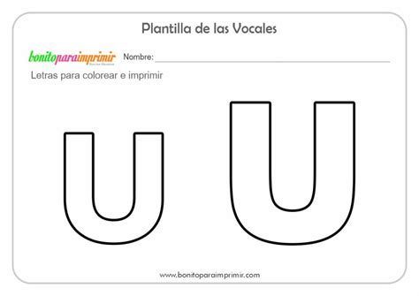 Las Vocales Plantillas 🥇 【para Los De Preescolar En Pdf】📒