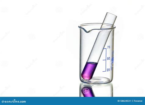 Chemical In Test Tube In Beaker Stock Photo Image 58624531