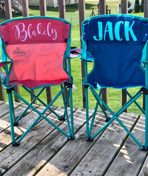 Personalized Kids Camping Chair Customized Kids Camping Etsy