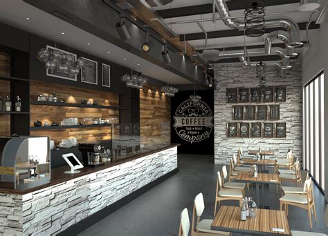 California Coffee Shop Interior Design Behance