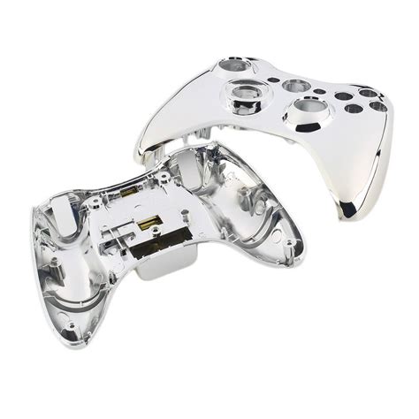 Custom Chrome Silver Controller Shell For Xbox 360 Housing With Full