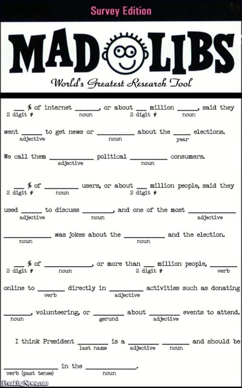 Free Printable Mad Libs For Adults