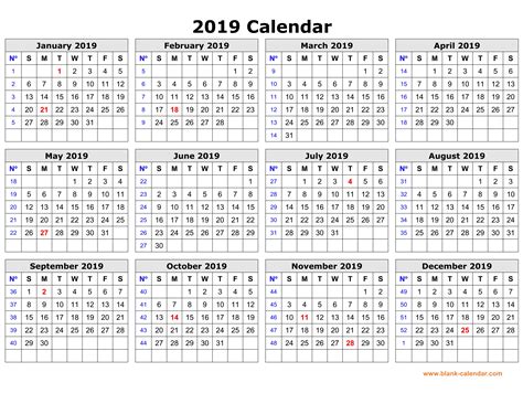 Free printable calendars and planners 2019 2020 and 2021. Free Download Printable Calendar 2019 in one page, clean ...
