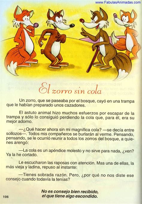 El Zorro Sin Cola Spanish Reading Comprehension Spanish Reading Fables