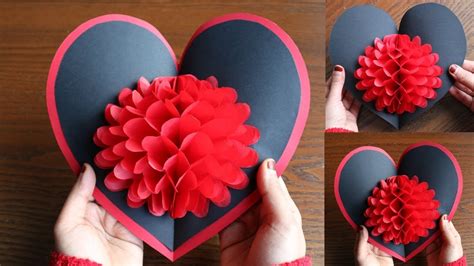 Diy Flower Pop Up Card Paper Crafts Handmade Craft