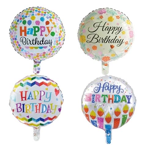 Happy birthday helium balloons delivered same day in wellington and new zealand delivery. 18 Inch Round Happy Birthday Foil Balloons Party Air ...