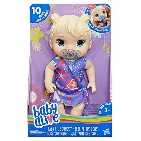 Baby Alive Baby Lil Sounds Interactive Blonde Hair Baby Doll Walmart