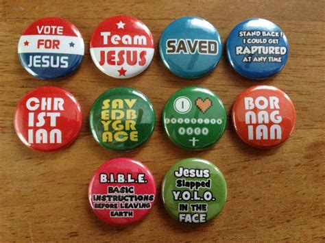 Christian Buttons Pinback Buttons Set Of 10 Youth Group