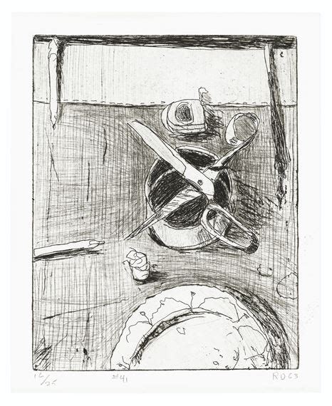 Richard Diebenkorn 41 Still Life With Plate And Open Scissors