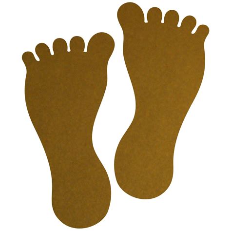 Litemark 9 Inch Metallic Gold Barefoot Footprint Decal Stickers For