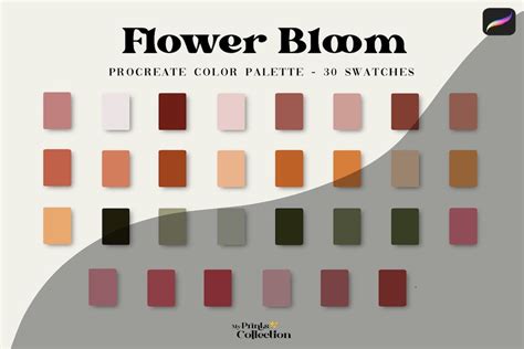 Flower Bloom Procreate Color Palette Graphic By Myprintscollection Creative Fabrica