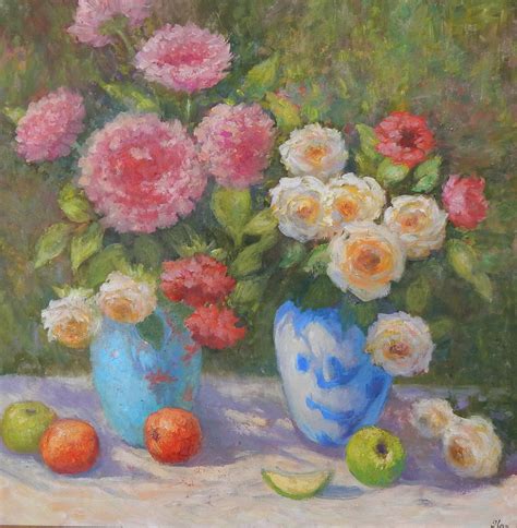 Still Life And Floral Julia Lesnichy Plein Air Impressionist Painter