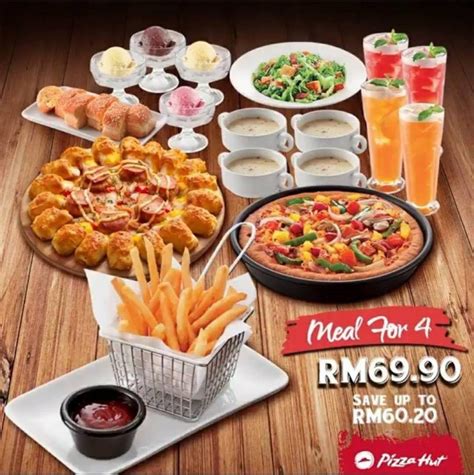Find your nearest hut for salad and unlimited pizza! Pizza Hut Tawar Harga Set RM69.90 Untuk 4 Orang!