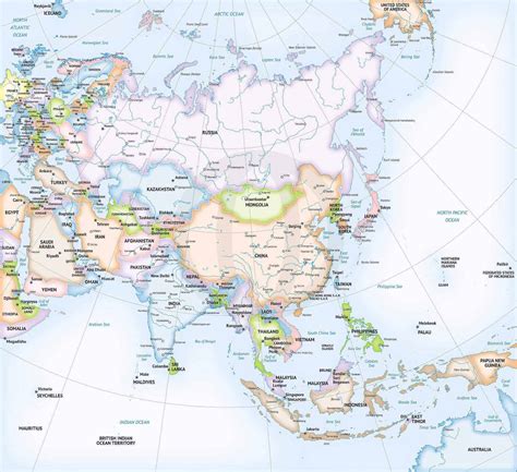 Printable Asia Map