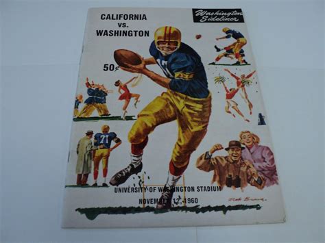 Vintage 1960 Washington Huskies Vs Cal Bears Football Program W 2 Game Tickets Cal Bears