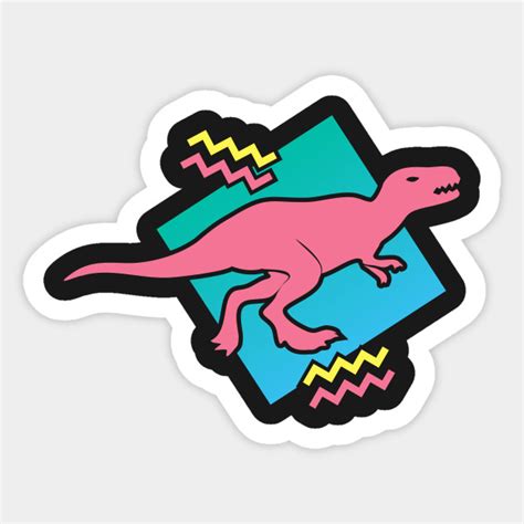 retro 90s aesthetic vaporwave dinosaur vaporwave sticker teepublic