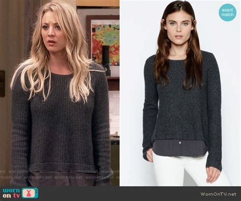 Pennys Grey Layered Sweater On The Big Bang Theory Theory Fashion