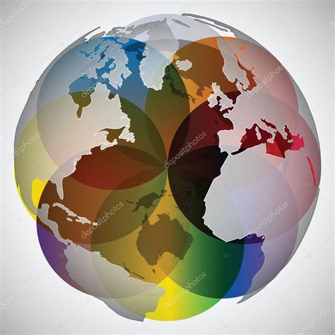 Colorful World Globe Stock Vector By ©marincasandrei 8037258