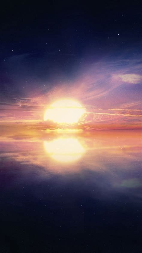 Free Download Surreal Calm Ocean Sunset Iphone 6 Wallpaper Ipod