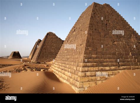 The Pyramids Of Meroe Bagrawiyah Sudan Africa Stock Photo Alamy