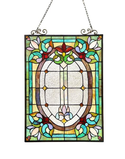 Victorian Leah Window Panel (With images) | Stained glass window panel, Window panel decor ...