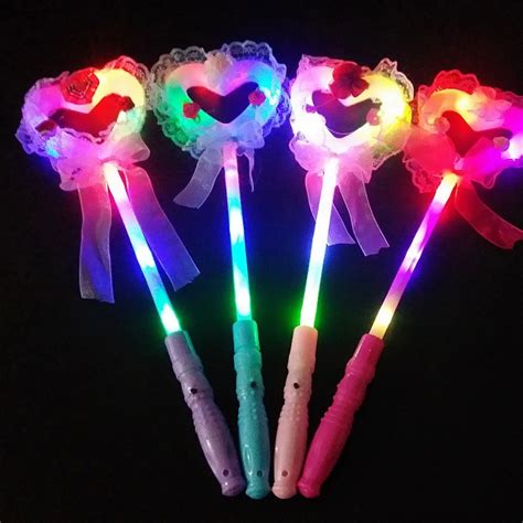 Heart Shape Led Stick Flashing Light Stick Glow In The Dark Wedding
