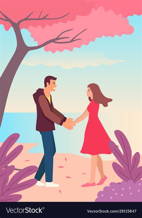 Couple Holding Hands Royalty Free Vector Image