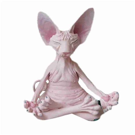Buy Meditation Sphynx Cat Statue Collectible Zen Yoga Pose Buddha Cat