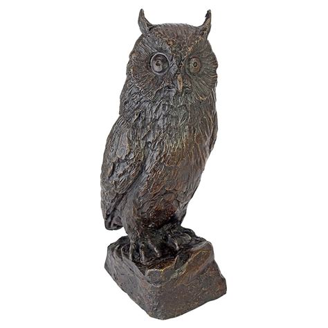 Design Toscano The Wise Owl Bronze Garden Statue