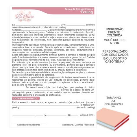 Mil Arts Termo De Consentimento Peeling