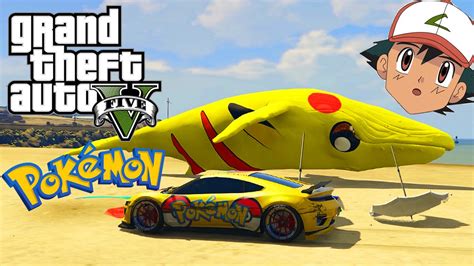 Grand Theft Auto V Pokemon In Gta V Ash Hat Pokemon Car And Pikachu