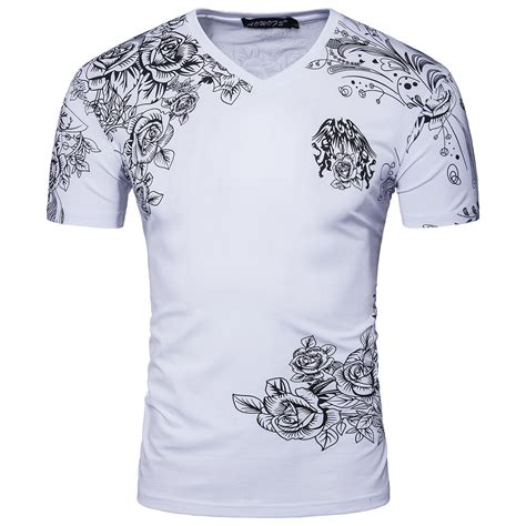 Custom V Neck High Quality Printing T Shirt China Printing T Shirt