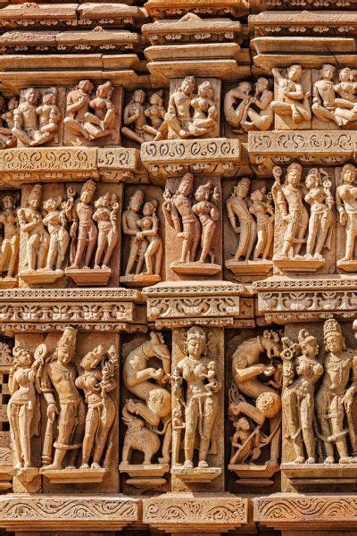 Sculptures On Khajuraho Temples Stock Image Khajuraho Temple Ancient Indian Architecture