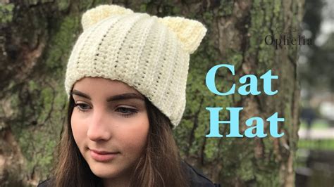 Crochet Cat Ear Hat Crochet Tutorial Ophelia Talks Crochet Youtube