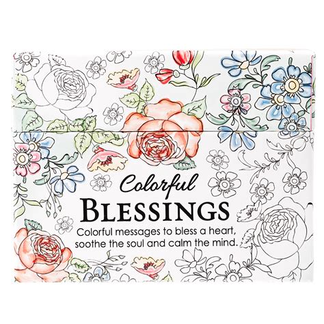 Christian coloring book full of scripture christian religious digital printable. Colorful Blessings Coloring Cards