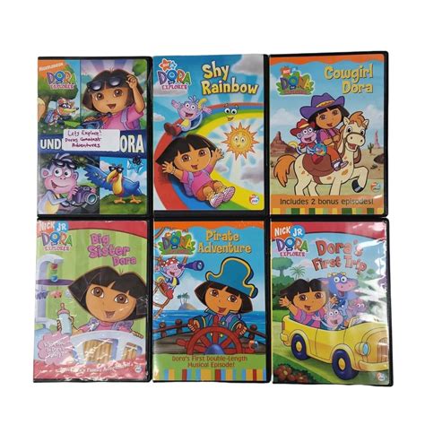 Dora The Explorer Dvd Lot Of 6 Nick Jr Kids Shows Sister Adventures