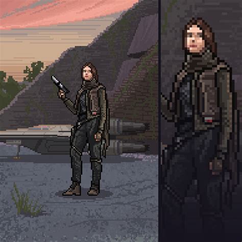Rogue One Pixel Art On Behance Pixel Art Characters Fictional