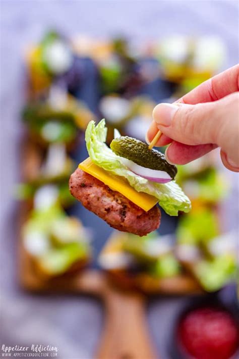 Bunless Cheeseburger Bites Recipe Appetizer Addiction