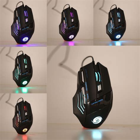 buy 3200 dpi 7 button 7d led optical usb wired gaming mouse mice for laptop pc professional