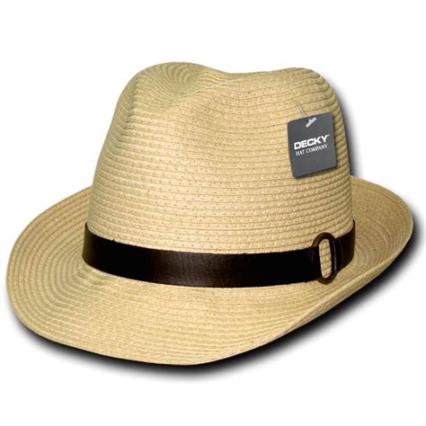 Decky New Natural Paper Braid Woven Fedora Fedoras Trilby Panama Hats