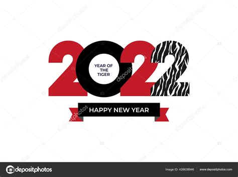 Happy New Year 2022 Logo Design Cover Business Diary 2022 Stock Vector