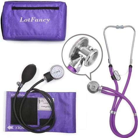 Lotfancy Aneroid Sphygmomanometer And Dual Head Stethoscope With Case