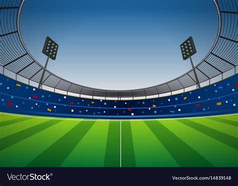 Soccer Football Stadium Background Royalty Free Vector Image