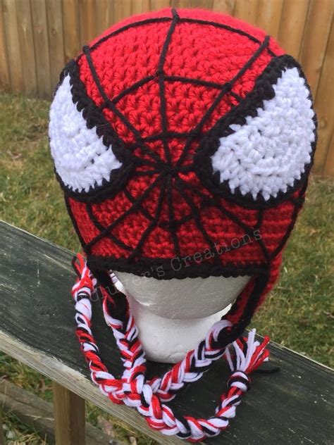 Spider Man Hat Crochet Pattern With Web Stitching Guide Etsy