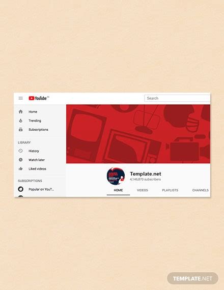Free Youtube Profile Photo Template Download In Illustrator